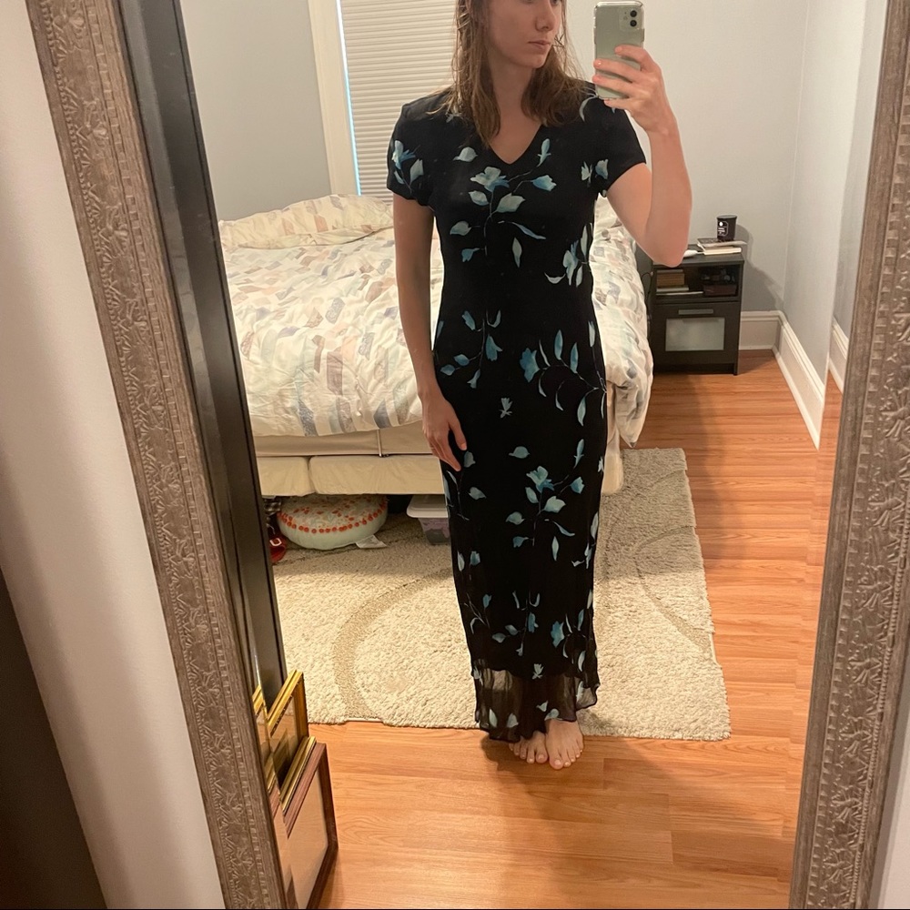 Vintage floral maxi dress